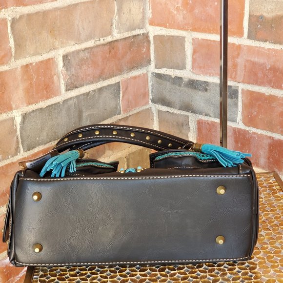 Montana West Concho Collection Satchel - Picture 6 of 7